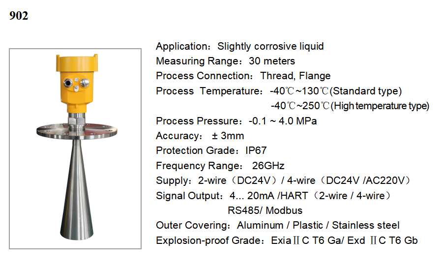 product-Kaidi Sensors-Kaidi KD R902 26GHz Radar Level Meter with Display High Temperature Best Qu