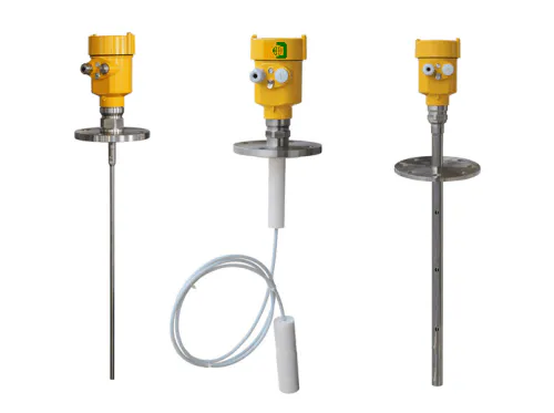 What is the special role of the wave guide rod in the guided wave radar level meter?