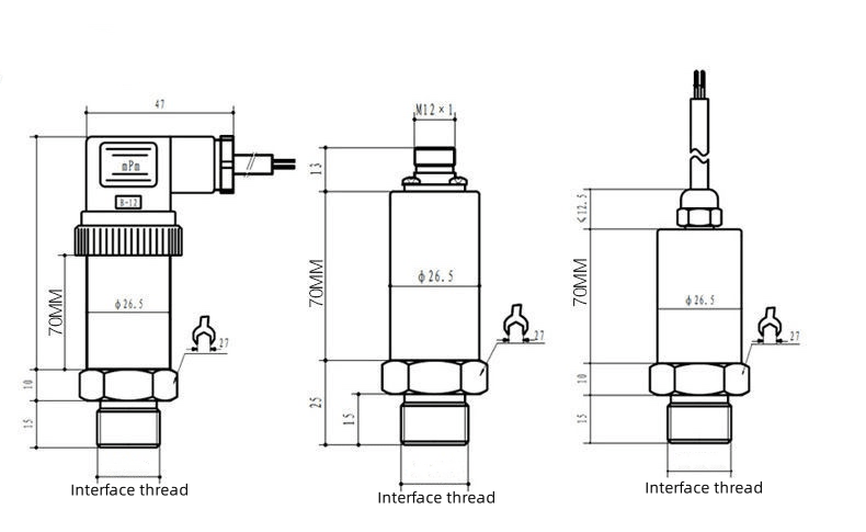 product-Psi Pressure Transducer 4-20mA Output G14-Kaidi Sensors-img-2