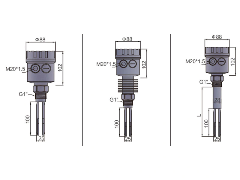 product-kaidi KFLS10-EH Normal Temperature Tuning Fork Level Switch-Kaidi Sensors-img-2