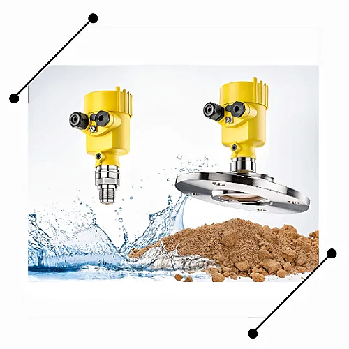 Radar Level Meter Measures Solid Matching Slurry Material Storage Tank Levels