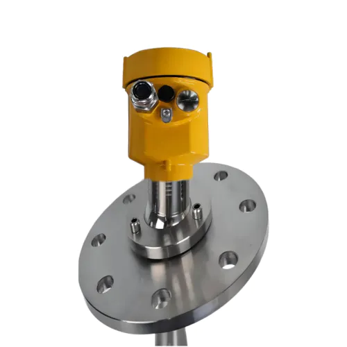 How is the radar level gauge flange fixed?