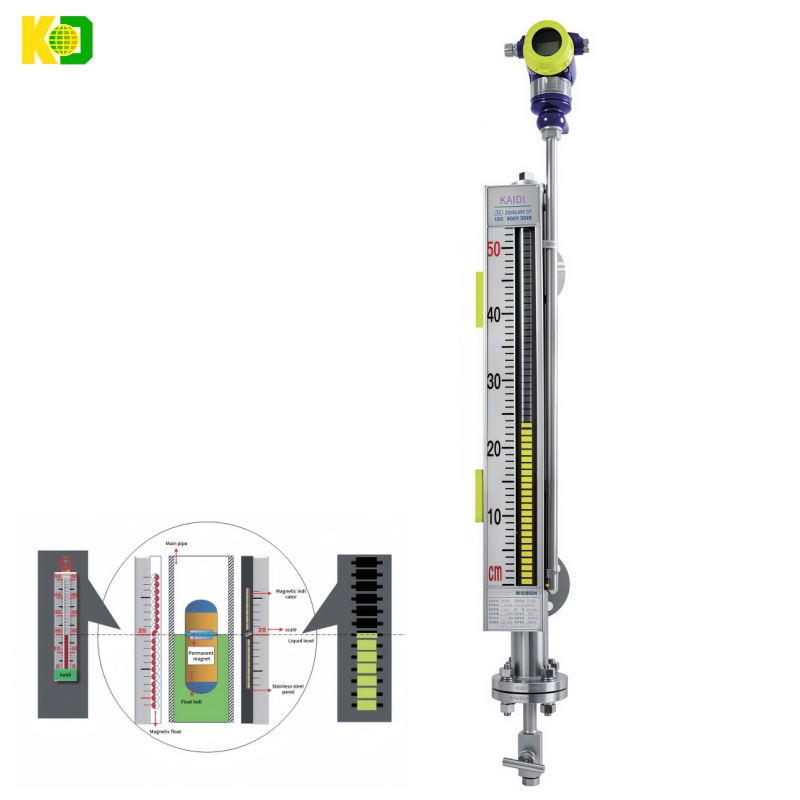 Kaidi KD UZC Jacket Type Magnetic Level Gauge for  chemical equipment