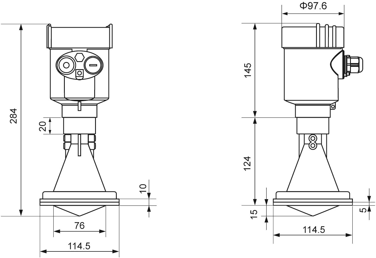 KAIDI rosemount guided wave radar level transmitter for business for detecting